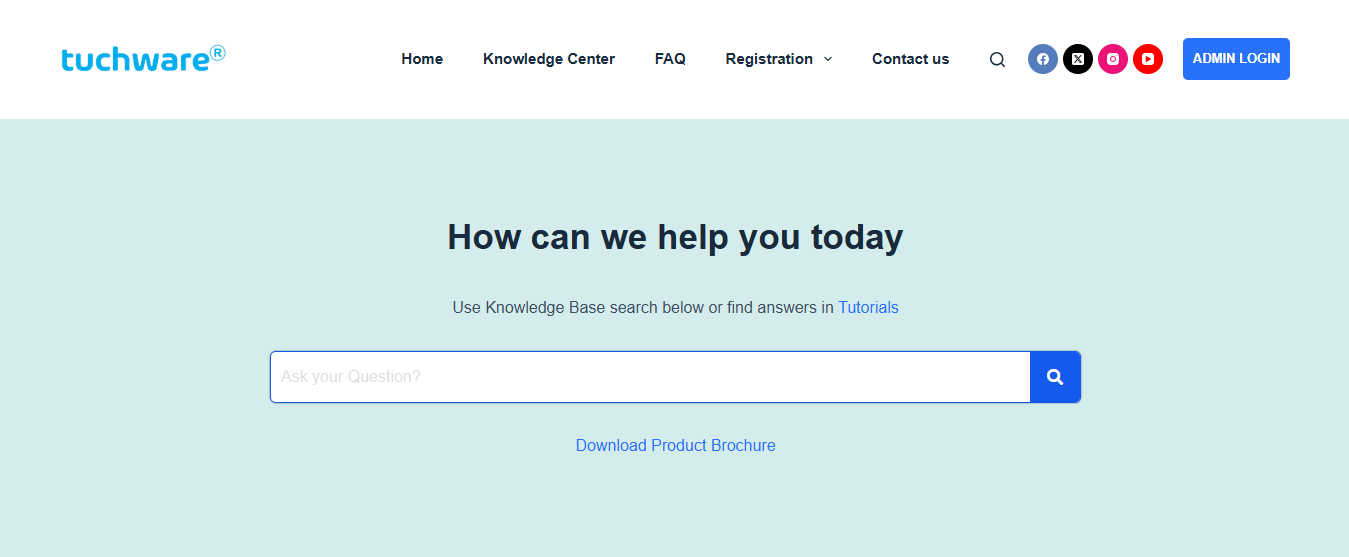 Tuchware Technologies Private Limited - Support Contact Hero Section